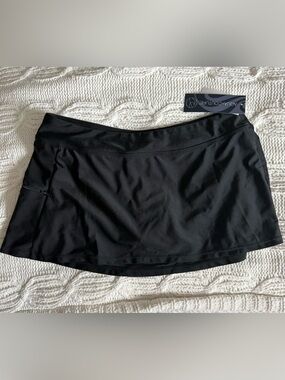 Aqua Couture Women’s Black Swim Skirt Bikini Bottom